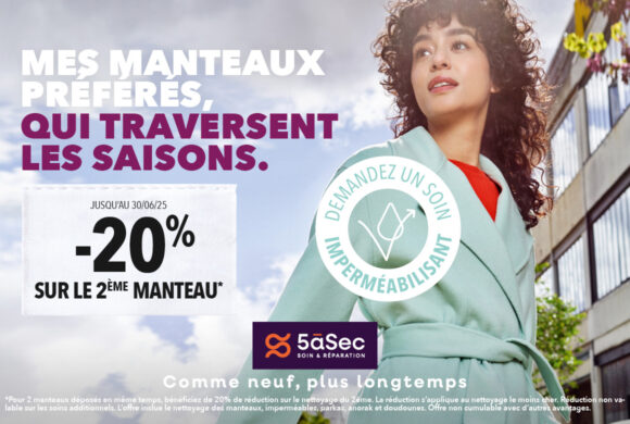 5 à sec – 20% manteau